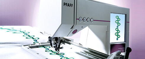 Pfaff sewing machine in action Pfaff sewing machine in action