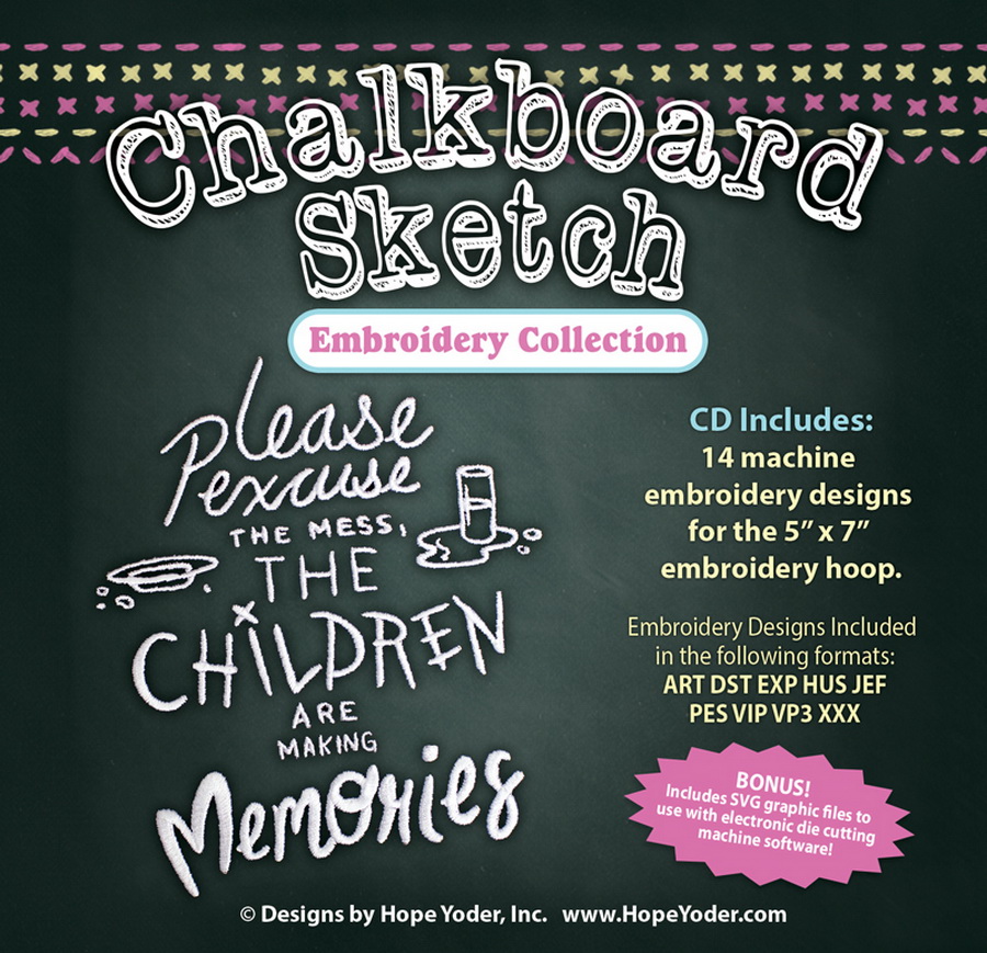 Download Chalkboard Sketch Embroidery Cd W Svg Designs By Hope Yoder