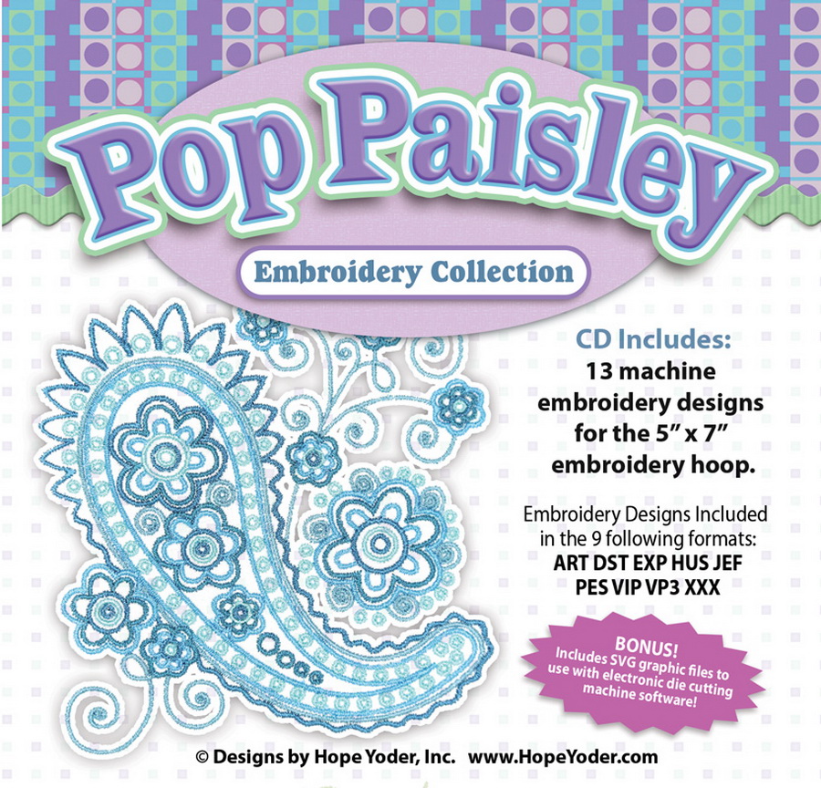 Download Pop Paisley Embroidery Cd W Svg Designs By Hope Yoder