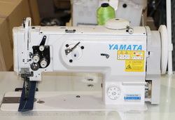 Yamata 1541S - Industrial Single Needle Walking Foot Machine with Safety Clutch Mechanism and Servo Motor (Table Comes Assembled)