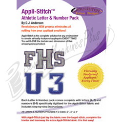 Appli-Stitch Athletic Letter and Number Pack