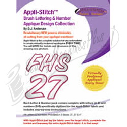 Appli-Stitch Brush Lettering and Number Pack