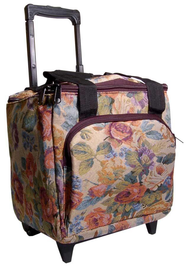 Hemline Cream Floral Sew Easy Serger Trolley