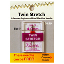 Klasse Twin Stretch Needle Size 75/4.0mm - Buy 2 Get 1 FREE