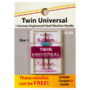 Klasse Twin Universal Needle 100/6.0mm - Buy 2 Get 1 FREE