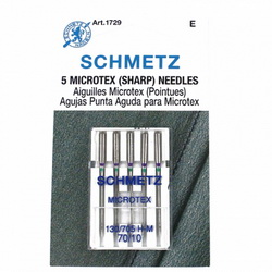 Schmetz Microtex Needles 5PK - Size 70/10