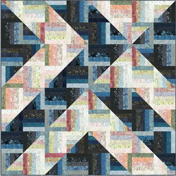 A Quilters Dream - Rockin Rail Fence Quilt Fabric Kit