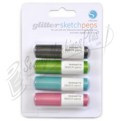 Silhouette Sketch Pen Glitter Pk 4 Colors  (SILH-PEN-GL)