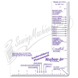 Embroiderers Placement Ruler Jr