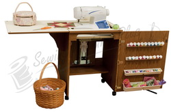 Arrow 98500 Sewnatra Compact Sewing Cabinet - oak finish