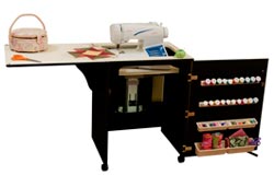 Arrow 98503 Sewnatra Compact Sewing Cabinet - black finish