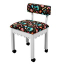 Arrow Sewing Chair Black Riley Blake fabric on White 7011B