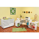 Kangaroo Kabinets Aussie Studio WHITE Sewing Cabinets with Air Lift (AS-WHT)