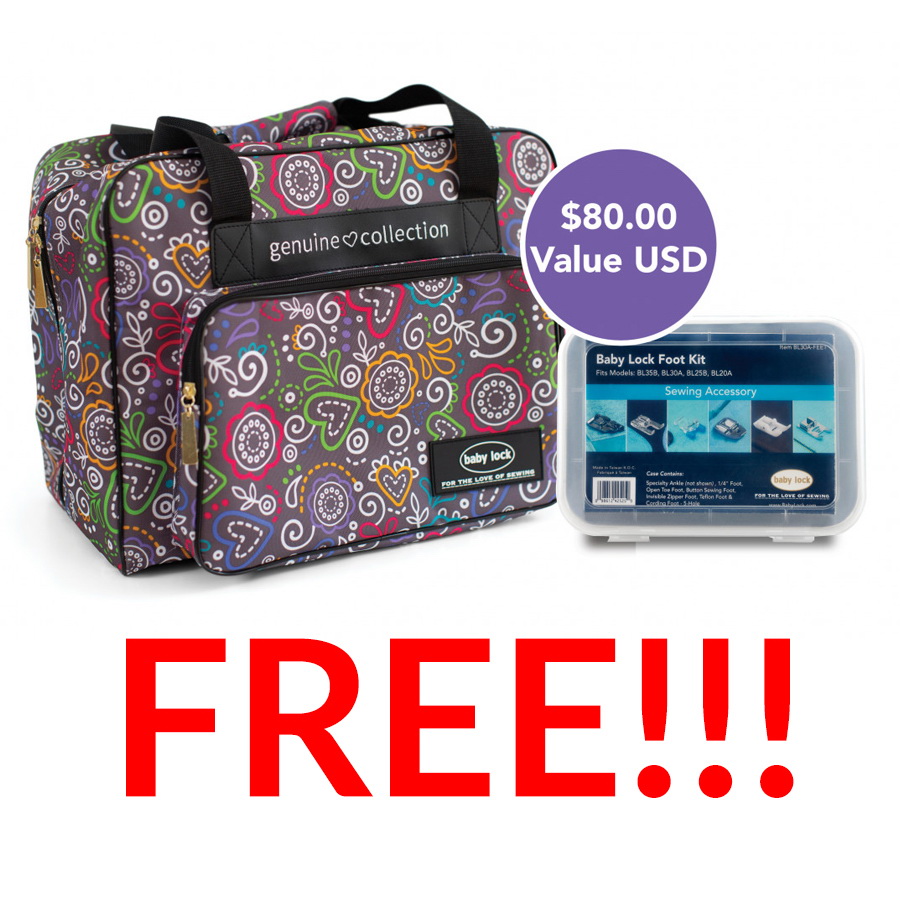 Baby Lock Zeal Sewing Machine - From the Genuine Collection + FREE 6