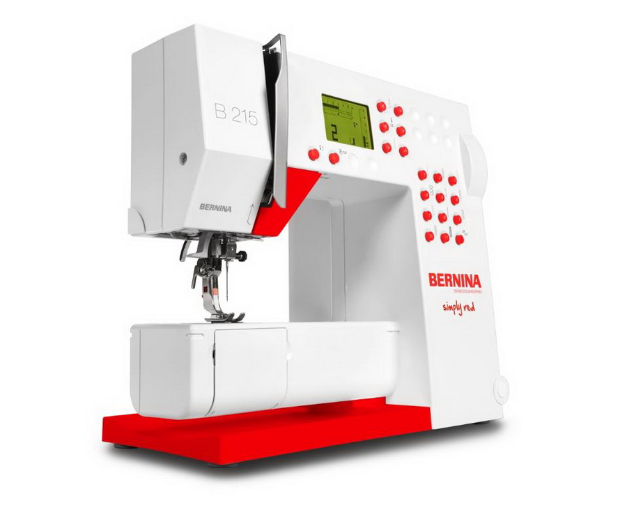 Bernina 215 Simply Red Sewing Machine (Red Buttons)