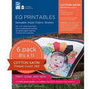 EQ Printables Premium Cotton Satin/6 Sheets