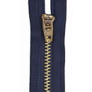 Brass Jeans Zipper 6" Navy (Box of 3)
