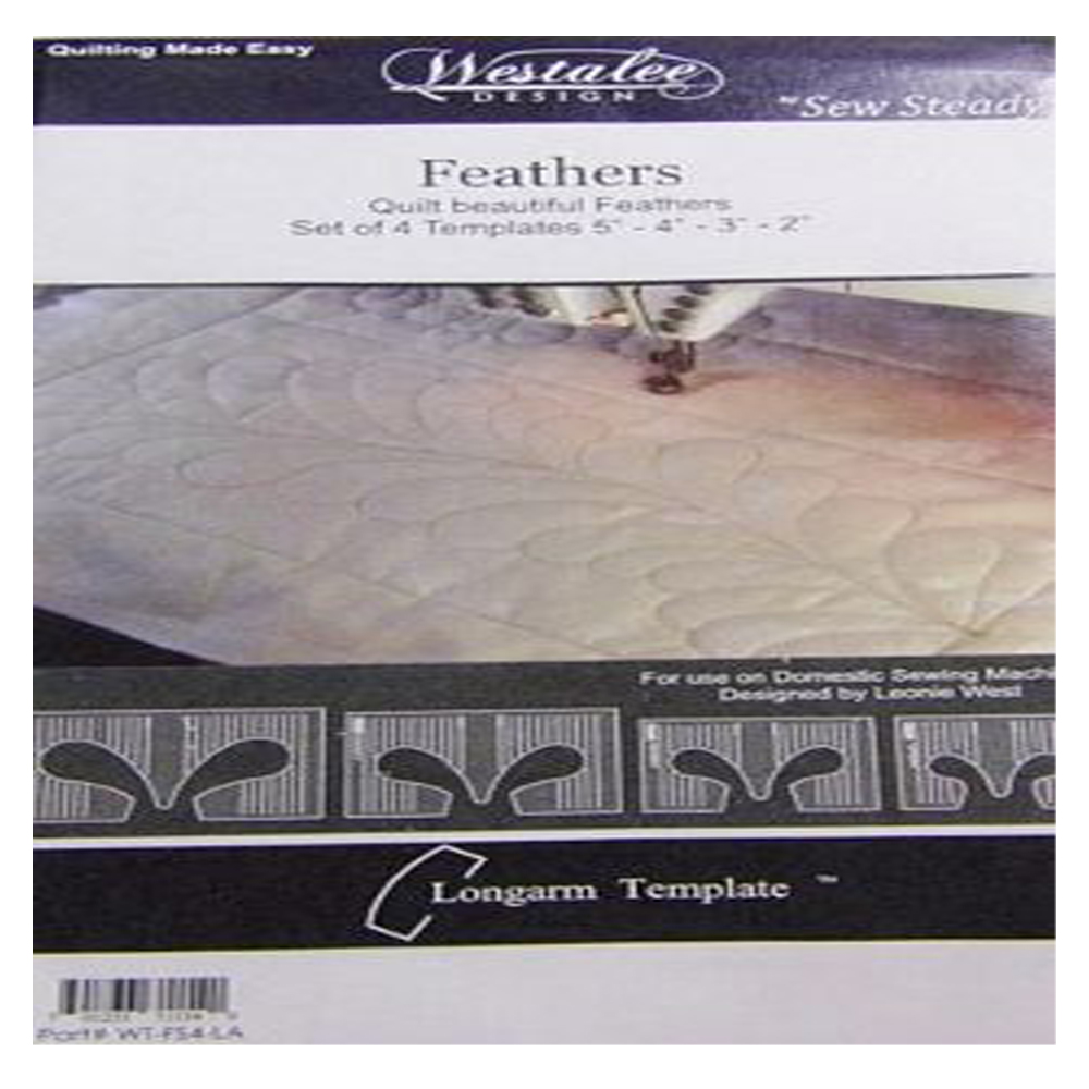 Feather Template Set 4pc Long Arm 6mm