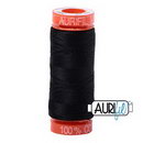 Aurifil Cotton Mako 50wt 200m Pack of 10 BLACK