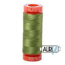 Aurifil Cotton Mako 50wt 200m Pack of 10 FERN GREEN