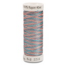 Rayon Multi 40wt 250yd 3ct TURQUOISE CORAL SILVER