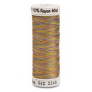 Rayon Multi 40wt 250yd 3ct MED GREEN PURPLE GOLD