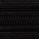 art.207 Beulon Knit Tape Zipper 7in 3/bx Black