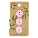 Recycled Cotton Round 2hole Pink 18mm 3ct