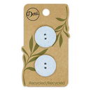 Recycled Cotton Round 2hole Blue 23mm 2ct