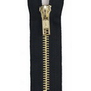 Sep.Fashion Zipper 22in Brass, Black BOX02