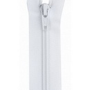 Coil Separating Zipper-14in, Polyester, White