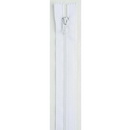 Coil Separating Zipper-18in Polyester, White