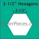Hexagon Paper Pieces 2-1/2in