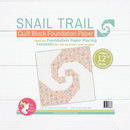 12in Snail Trail Quilt Block Foundation Paper