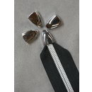 Metal Zipper End Caps 4 Count- Silver