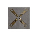 Metal Zipper Pulls 4 Count- Bronze