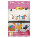 Year In Words Pillow April Spring Pattern