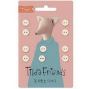 Tilda Friends Cotton Buttons Neutral 9mm 10p