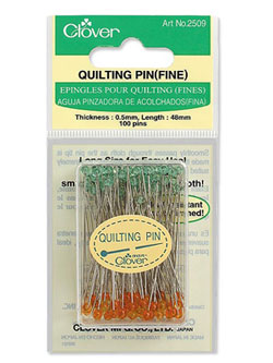 Clover Quilting Pins (2509): Super long 1-7/8 inch