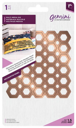 Gemini Multi Media Metal Die - Decorative Honeycomb Hexagon Panel