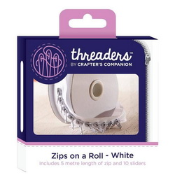 Threaders Zips on a Roll - White