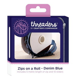 Threaders Zips on a Roll - Denim Blue
