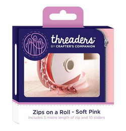 Threaders Zips on a Roll - Soft Pink