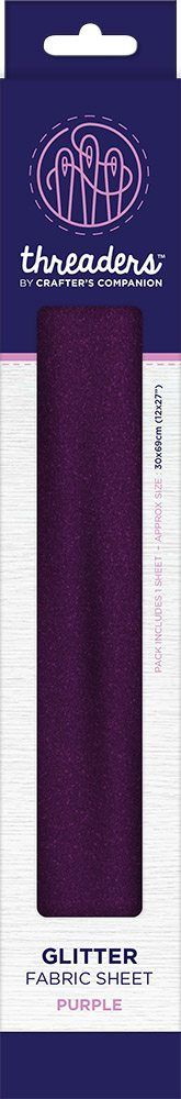 Threaders Glitter Fabric Sheet - Purple