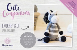 Threaders Cute Companions Crochet Kit - Zack the Zebra