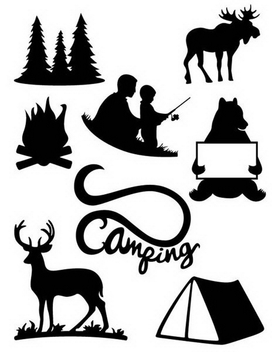 Download Camping Silhouettes Embroidery CD w/ SVG - Designs by Hope ...
