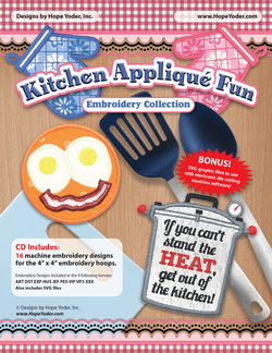 Kitchen Appliquandeacute; Fun Embroidery CD w/ SVG - Designs by Hope Yoder