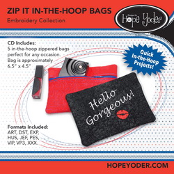 Zip It Embroidery CD - Designs by Hope Yoder
