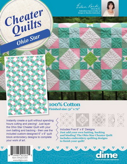 DIME - Ohio Star Cheater Quilt With Designs