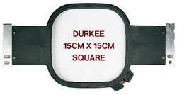 Durkee 15CM x 15CM (6  inch x 6  inch) Square Traditional Embroidery Hoop - Compatible with Many Machines